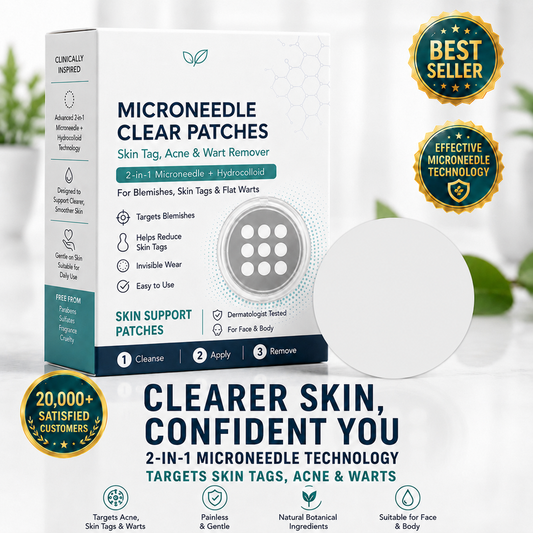 Effective MicroNeedle BotanicSkinTag Removal Patch