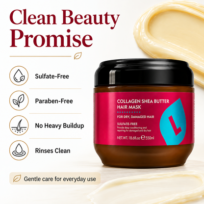 Collagen Shea Butter Repair Hair Mask - Restore Dry, Frizzy & Damaged Hair In Just 5 Minutes