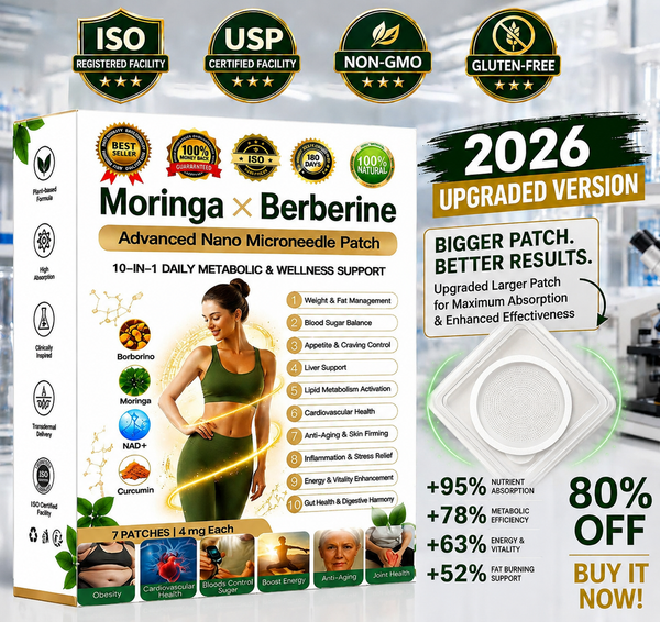 Slimleanlabs Slimleanlabs® Moringa · Berberine × NAD+ 10-in-1 Advanced Nano Microneedle Patch Evolution V2